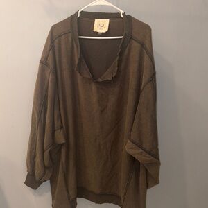 Fantastic Fawn Chocolate V-Neck Top